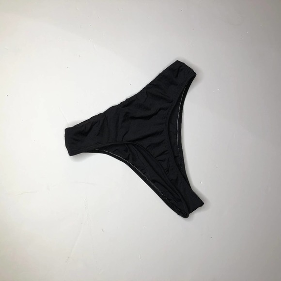 Black Front Tie 2 Piece Bikini Swimsuit, NWOT, S - Picture 4 of 4